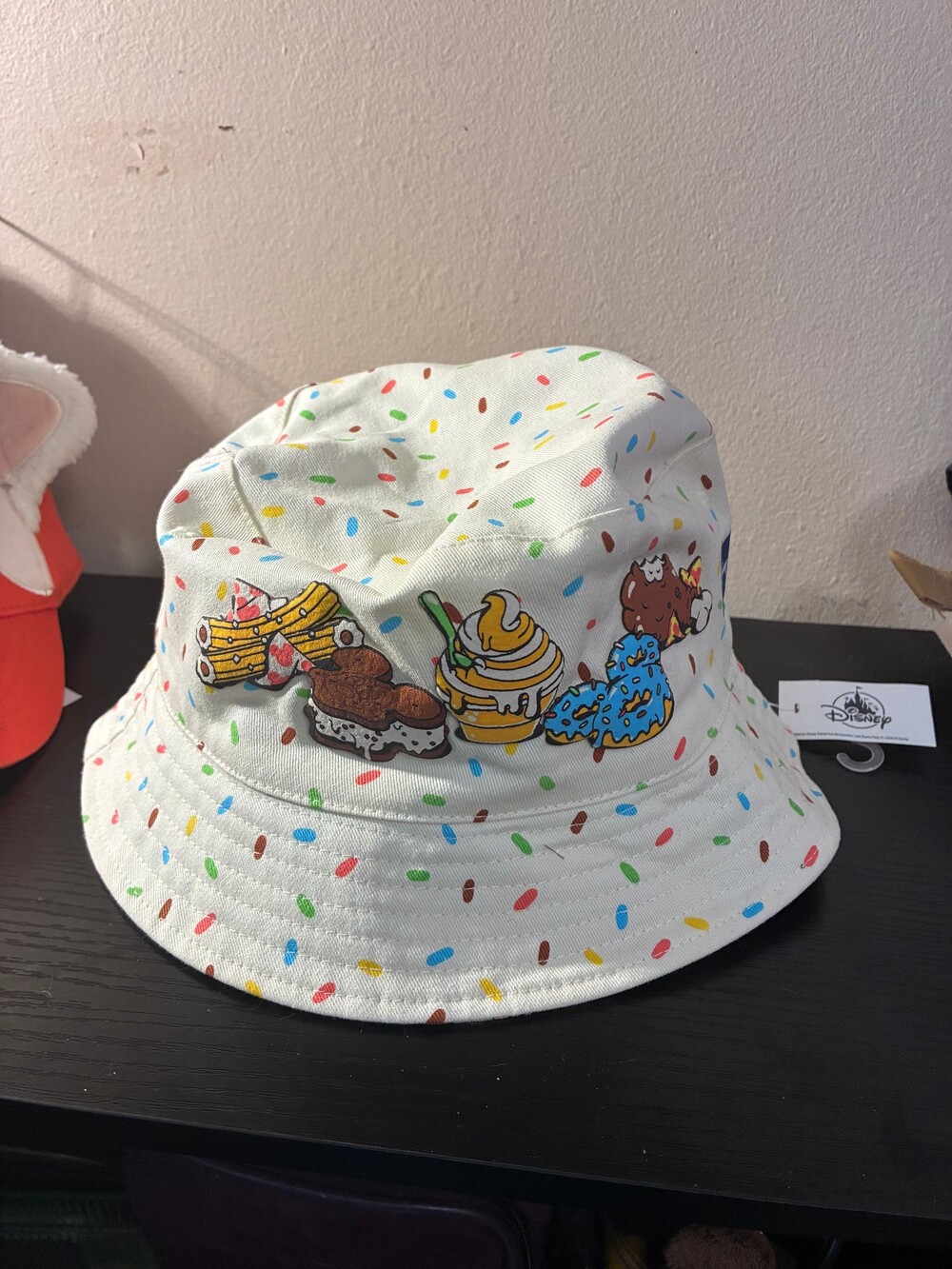 Disney Spirit Jersey Snack Food Bucket Hat NWT Parks Mickey Treats One Size
